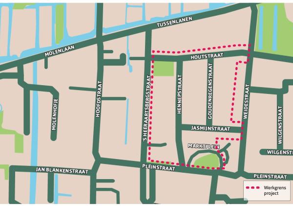 Plattegrond Hennepstraat Bergambacht